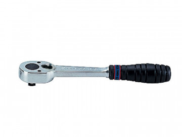 Трещотка 1/4&quot, 140 мм, 24 зубца, флажковая, фиксатор KING TONY 2779-55G