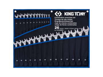 KING TONY Набор комбинированных ключей, 6-32 мм, 26 предметов 12D26MRN